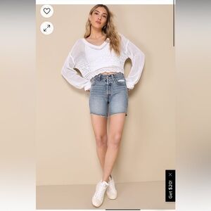 White Pointelle Knit Sheer Cropped Sweater